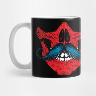 Mustache you a question - red/blue Mug